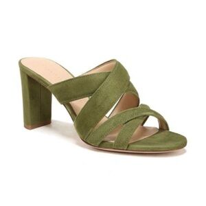 Veronica Beard Ginny Palm Green Suede Sandals